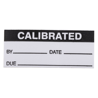 RS PRO Adhesive Pre-Printed Adhesive Label-Calibrated-. Quantity: 140