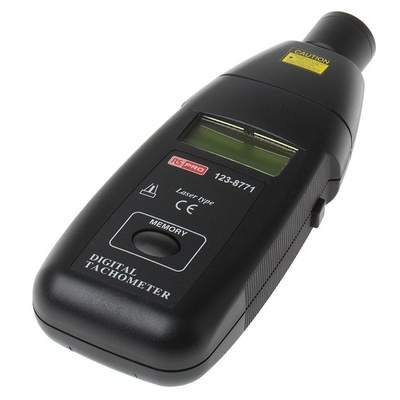 RS PRO Tachometer, Best Accuracy ±0.05 % Laser LCD 99999rpm