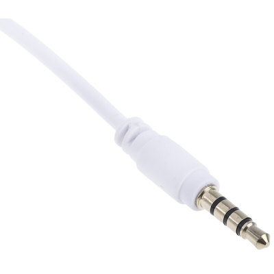 RS PRO White Wired Over Ear Headset