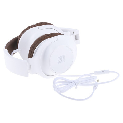 RS PRO White Wired Over Ear Headset