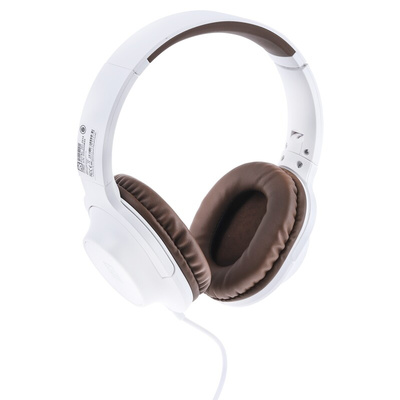 RS PRO White Wired Over Ear Headset
