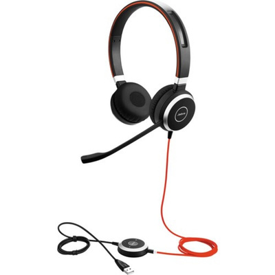 Jabra Evolve 40 UC Stereo Black Wired USB A, Jack Plug On Ear Headset