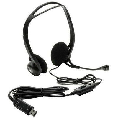 Logitech 960 Black Wired USB A On Ear Headset