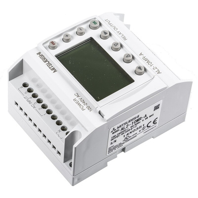 Mitsubishi Alpha 2 Series Logic Module, 100 → 240 V ac Supply, Relay Output, 6-Input, Digital Input