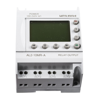 Mitsubishi Alpha 2 Series Logic Module, 100 → 240 V ac Supply, Relay Output, 6-Input, Digital Input