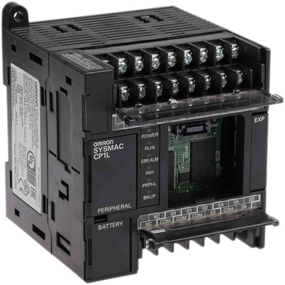 Omron CP1L Series PLC CPU for Use with SYSMAC CP1L Series, Relay Output, 12 (DC)-Input, DC Input