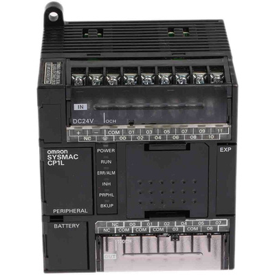 Omron CP1L Series PLC CPU for Use with SYSMAC CP1L Series, Relay Output, 12 (DC)-Input, DC Input