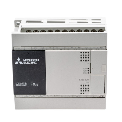Mitsubishi FX3S Series PLC CPU for Use with FX3 Series, Relay Output, 16 (Sink/Source)-Input, Sink, Source Input