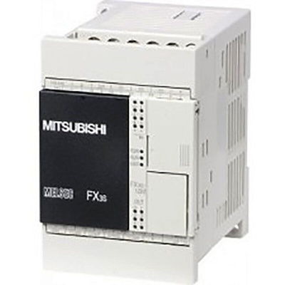 Mitsubishi FX3S Series PLC CPU for Use with FX3 Series, Transistor (Source) Output, 6 (Sink/Source)-Input, Sink, Source
