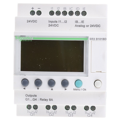 Schneider Electric Zelio Logic Series Logic Module, 24 V dc Supply, Relay Output, 6-Input, Analogue, Discrete Input