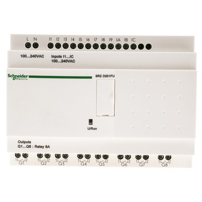 Schneider Electric Zelio Logic Series Logic Module, 100 → 240 V ac Supply, Relay Output, 12-Input, Discrete Input