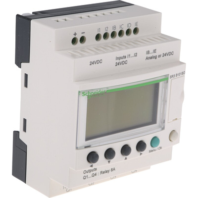 Schneider Electric Zelio Logic 2 Series PLC CPU for Use with Zelio 2, Relay Output, 6 (Up → 6 Digital, Up