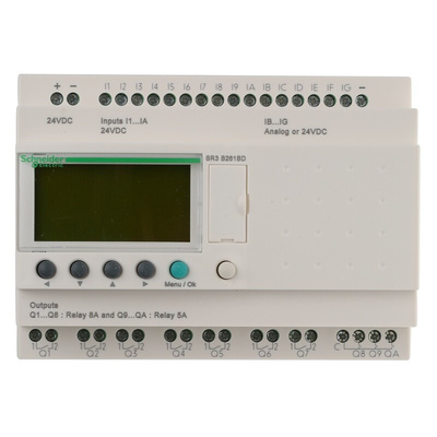 Schneider Electric Zelio Logic 2 Series PLC CPU for Use with Zelio 2, Relay Output, 16 (Up → 16 Digital, Up