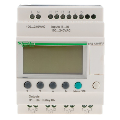 Schneider Electric Zelio Logic Smart Series Logic Module, 120 V ac, 240 V ac Supply, Relay Output, 6-Input, Discrete