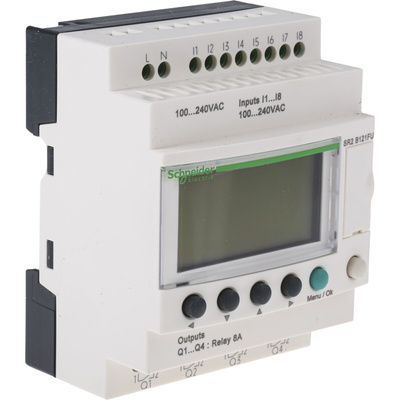 Schneider Electric Zelio Logic Series Logic Module, 120 V ac, 240 V ac Supply, Relay Output, 8-Input, Discrete Input