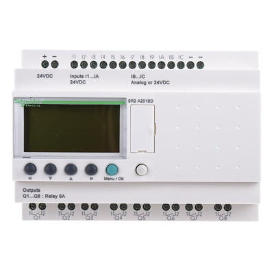 Schneider Electric Zelio Logic Smart Series Logic Module, 24 V dc Supply, Relay Output, 12-Input, Analogue, Discrete