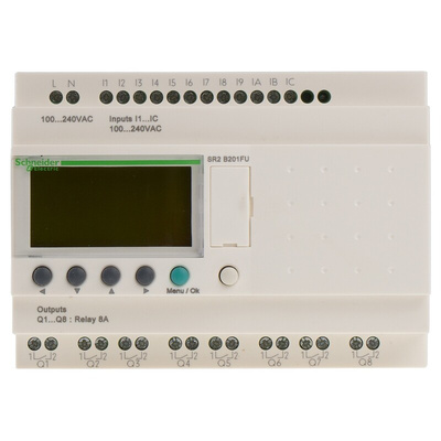 Schneider Electric Zelio Logic Smart Series Logic Module, 120 V ac, 240 V ac Supply, Relay Output, 12-Input, Discrete