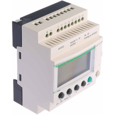 Schneider Electric Zelio Logic 2 Series PLC CPU for Use with Zelio 2, Relay Output, 8 (Up → 8 Digital, Up