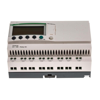 Schneider Electric Zelio Logic 2 Series PLC CPU for Use with Zelio 2, Relay Output, 12 (Digital)-Input, Digital Input