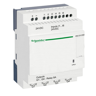 Schneider Electric Zelio Logic Smart Series Logic Module, 24 V dc Supply, Relay Output, 6-Input, Discrete Input