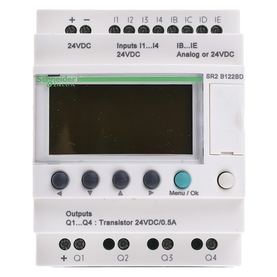 Schneider Electric Zelio Logic Series Logic Module, 24 V dc Supply, Transistor Output, 8-Input, Analogue, Discrete Input