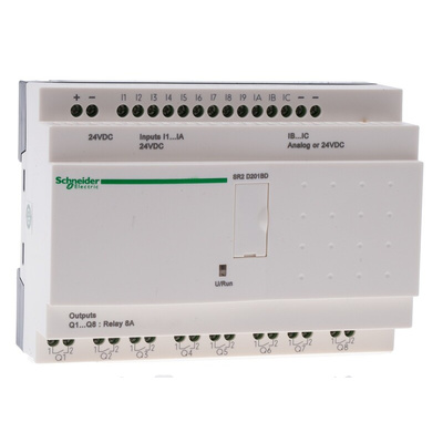 Schneider Electric Zelio Logic Series Logic Module, 24 V dc Supply, Relay Output, 12-Input, Discrete Input