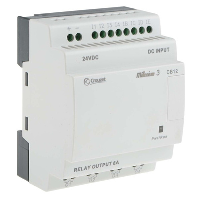 Crouzet Millenium 3 Series Logic Module, 24 V dc Supply, Relay Output, 8-Input, Analogue, Digital Input
