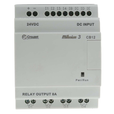 Crouzet Millenium 3 Series Logic Module, 24 V dc Supply, Relay Output, 8-Input, Analogue, Digital Input