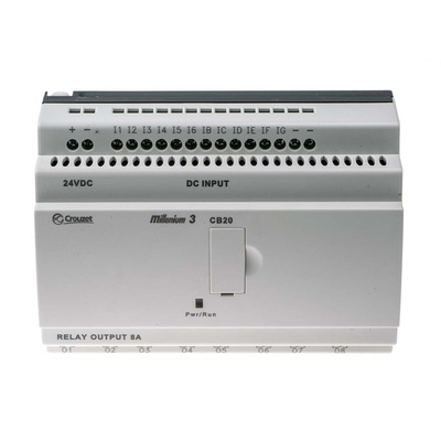 Crouzet Millenium 3 Series Logic Module, 24 V dc Supply, Relay Output, 18-Input, Analogue, Digital Input