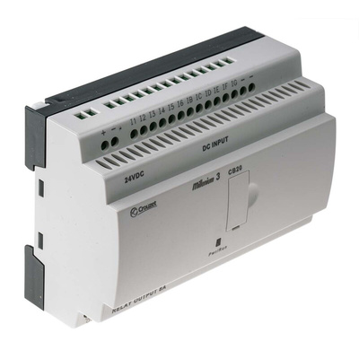 Crouzet Millenium 3 Series Logic Module, 24 V dc Supply, Relay Output, 18-Input, Analogue, Digital Input