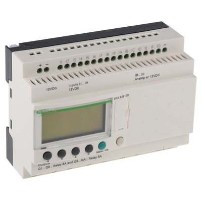 Schneider Electric Zelio Logic Series Logic Module, 12 V dc Supply, Relay Output, 16-Input, Analogue, Digital Input
