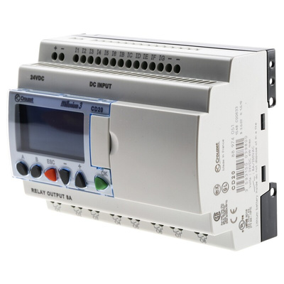 Crouzet Millenium 3 Series Logic Module, 24 V dc Supply, Relay Output, 12-Input, Analogue, Digital Input