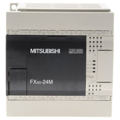Mitsubishi FX3G Series Logic Module, 12 → 24 V dc Supply, Relay Output, 14-Input, Sink, Source Input