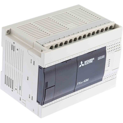 Mitsubishi FX3G Series Logic Module, 12 → 24 V dc Supply, Relay Output, 24-Input, Sink, Source Input