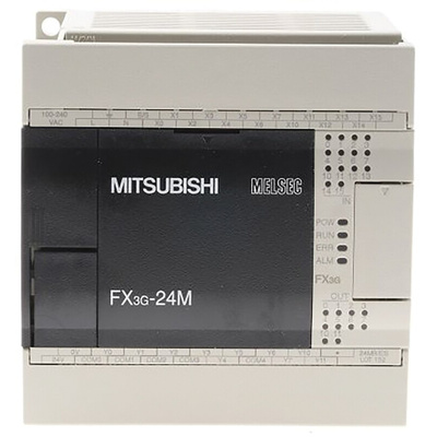 Mitsubishi FX3G Series Logic Module, 12 → 24 V dc Supply, Transistor Output, 14-Input, Sink, Source Input