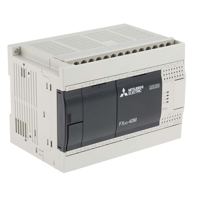 Mitsubishi FX3G Series Logic Module, 12 → 24 V dc Supply, Transistor Output, 24-Input, Sink, Source Input