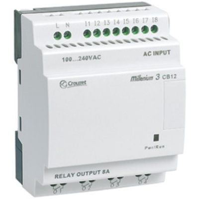 Crouzet Millenium 3 Series Logic Module, 24 V dc Supply, Relay Output, 8-Input, Digital Input