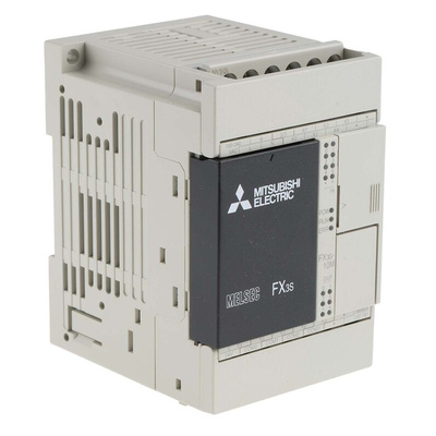 Mitsubishi FX3S Series PLC CPU for Use with FX3 Series, Relay, Transistor Output, 6-Input, DC Input