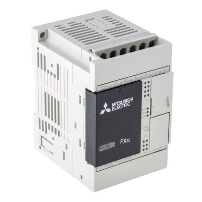 Mitsubishi FX3S Series PLC CPU for Use with FX3 Series, Relay, Transistor Output, 8-Input, DC Input