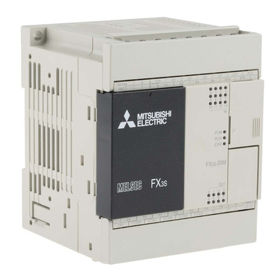 Mitsubishi FX3S Series PLC CPU for Use with FX3 Series, Relay, Transistor Output, 12-Input, DC Input