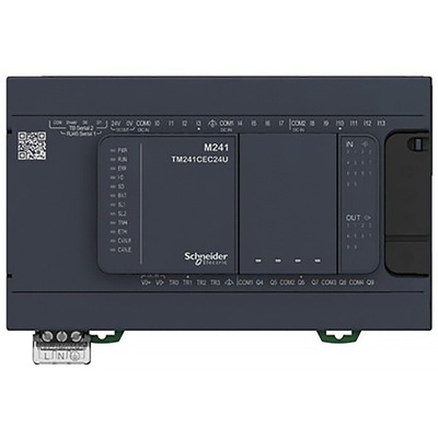 Schneider Electric Modicon M241 Series PLC CPU, Relay Output, 14-Input