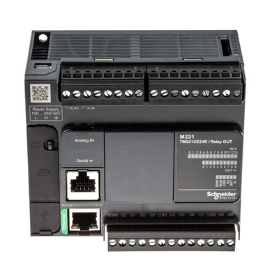 Schneider Electric Modicon M221 Series PLC CPU, 100 → 240 V ac Supply, Digital Output, 14-Input, Discrete Input