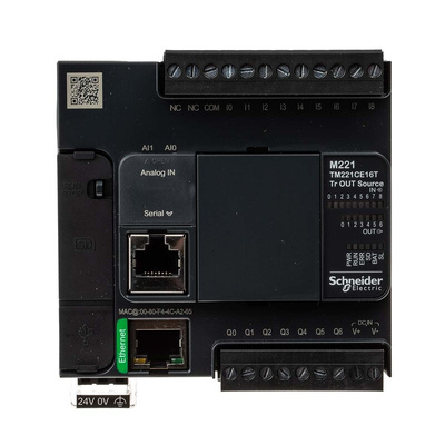 Schneider Electric Modicon M221 Series PLC CPU, Digital Output, 9-Input, Discrete Input