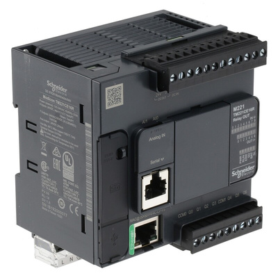 Schneider Electric Modicon M221 Series PLC CPU, 240 V Supply, Digital Output, 9-Input, Discrete Input