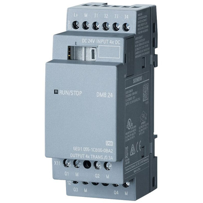 Siemens LOGO! Series I/O module for Use with LOGO! 8, LOGO! 8.2, 24 V dc Supply, Digital Output, 4-Input, Digital Input