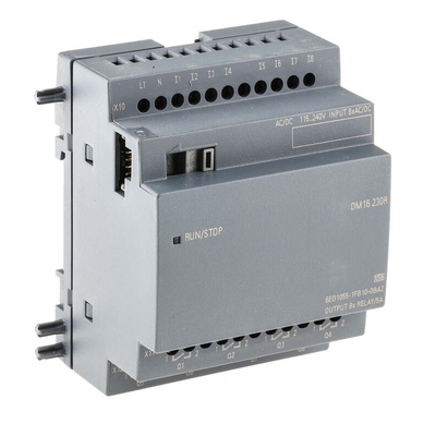Siemens LOGO! Series I/O module for Use with LOGO! 8, LOGO! 8.2, 115 V ac/dc, 230 V ac/dc Supply, Relay Output,