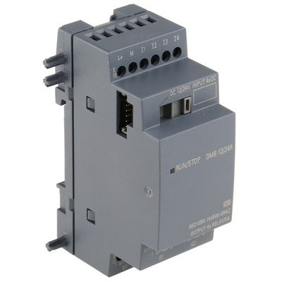Siemens LOGO! Series I/O module for Use with LOGO! 8, LOGO! 8.2, 12 → 24 V dc Supply, Relay Output, 4-Input,