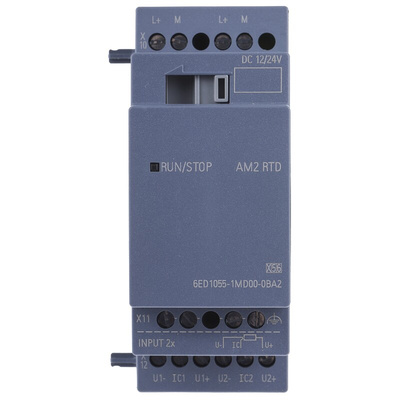Siemens LOGO! Series I/O module for Use with LOGO! 8, LOGO! 8.2, 12 → 24 V dc Supply, 2-Input, Analogue