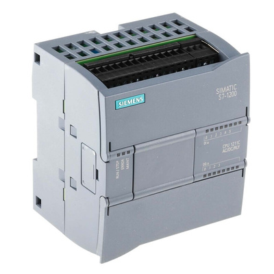 Siemens SIMATIC S7-1200 Series PLC CPU for Use with SIMATIC S7-1200 Series, 230 V ac Supply, Digital, Relay Output, 6