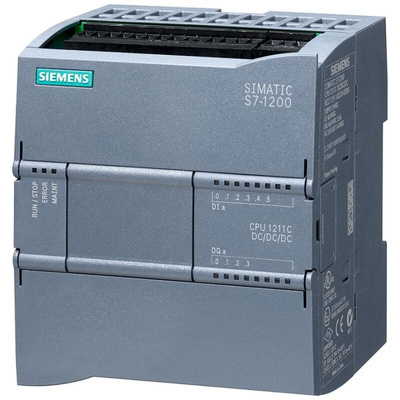 Siemens SIMATIC S7-1200 Series PLC CPU for Use with SIMATIC S7-1200 Series, 20.4 → 28.8 V dc Supply, Digital,